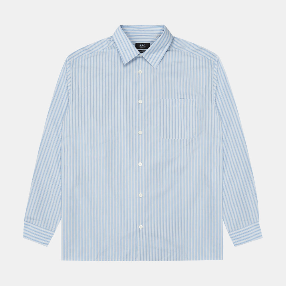 A.p.c. Chemise Malo Bleu Clair Cohjj-h12532-iab