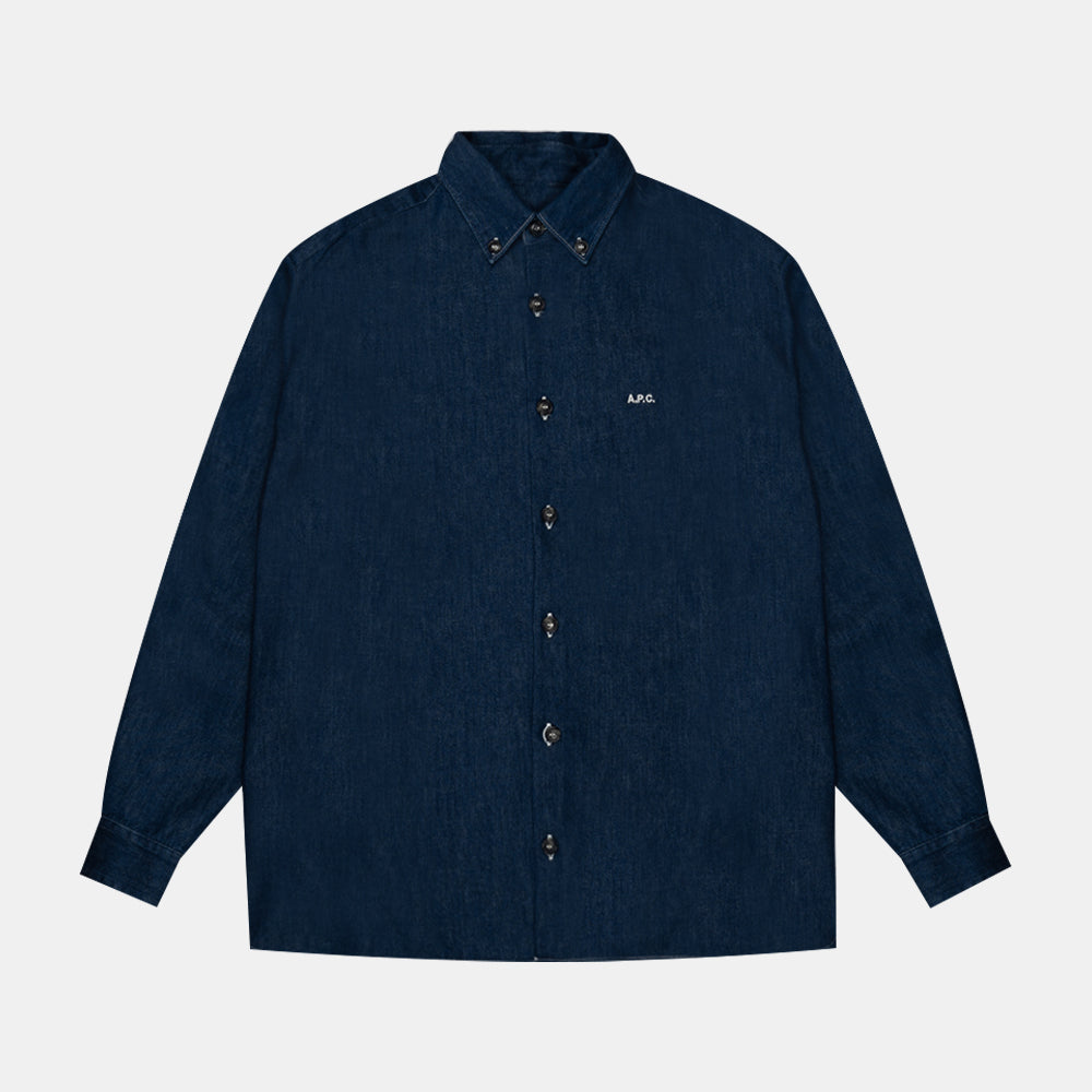 A.p.c. Chemise Mathias Indigo Cohal-h12586-iai