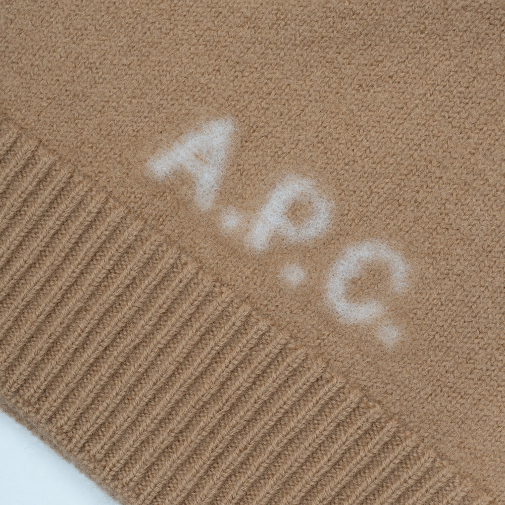 A.p.c. Pull Col Rond Camel Wvbdj-m23248-aab