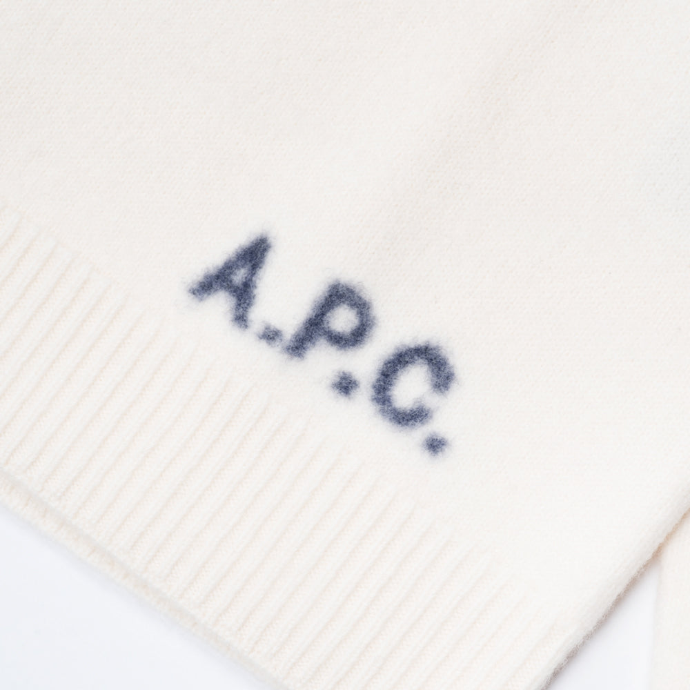 A.p.c. Pull Col Rond Ecru Wvbdj-m23248-aad