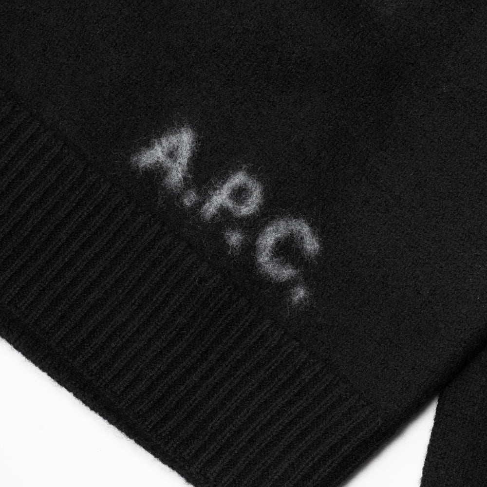 A.p.c. Pull Col Rond Noir Wvbdj-m23248-lzz