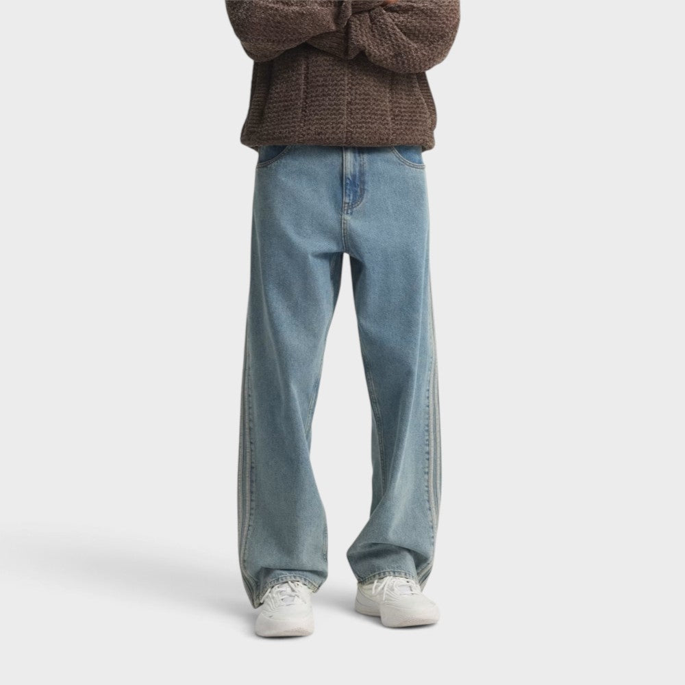 Adidas Firebird Pant Denim Droit Worn Blue Denim Ks4966