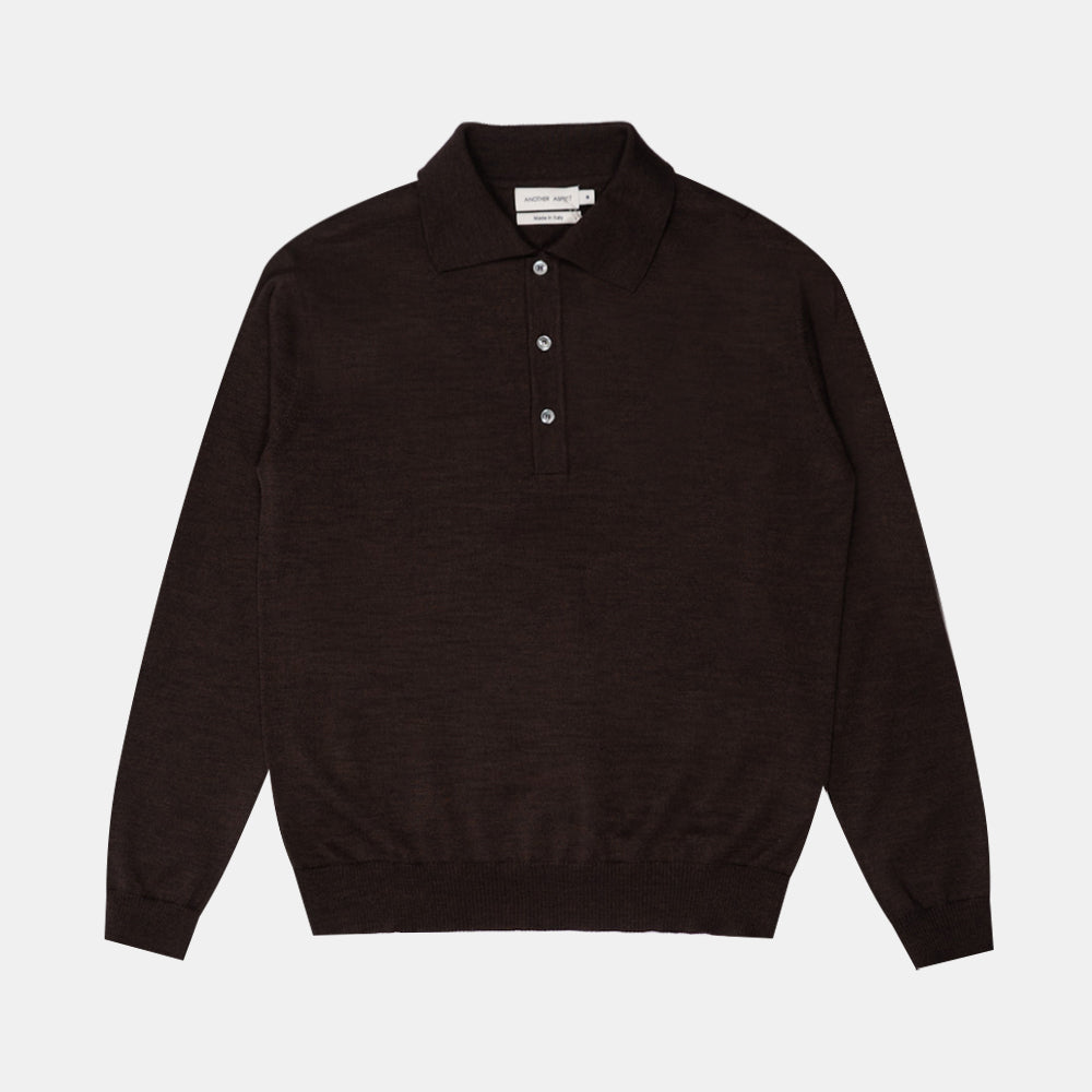 Another Aspect Another Polo Shirt 2.0 Brown Melange Aps-20-bm