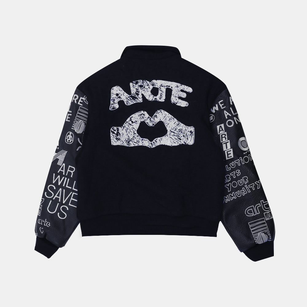 Arte Antwerp Art Saves College Jacket Navy Aw25-074j