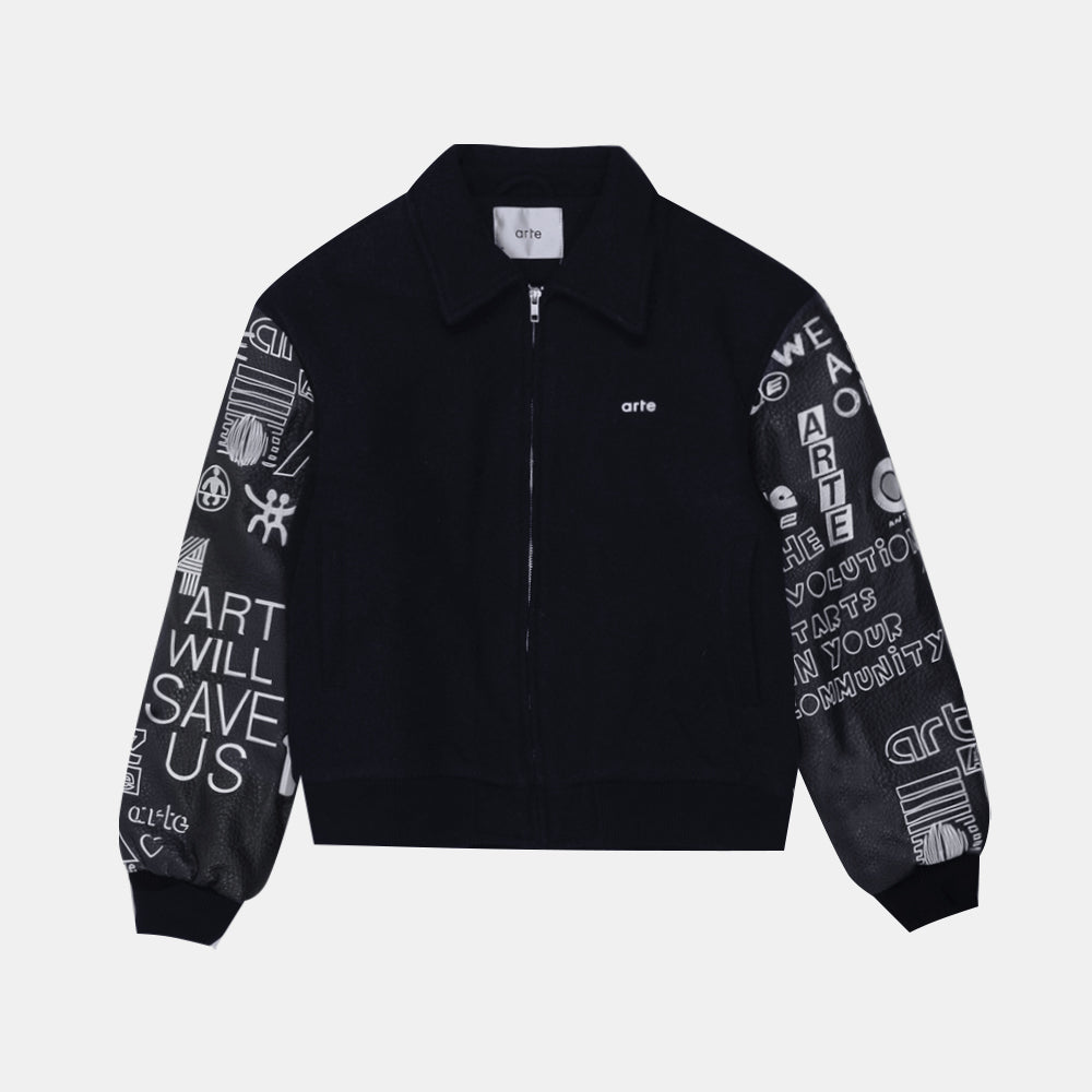 Arte Antwerp Art Saves College Jacket Navy Aw25-074j