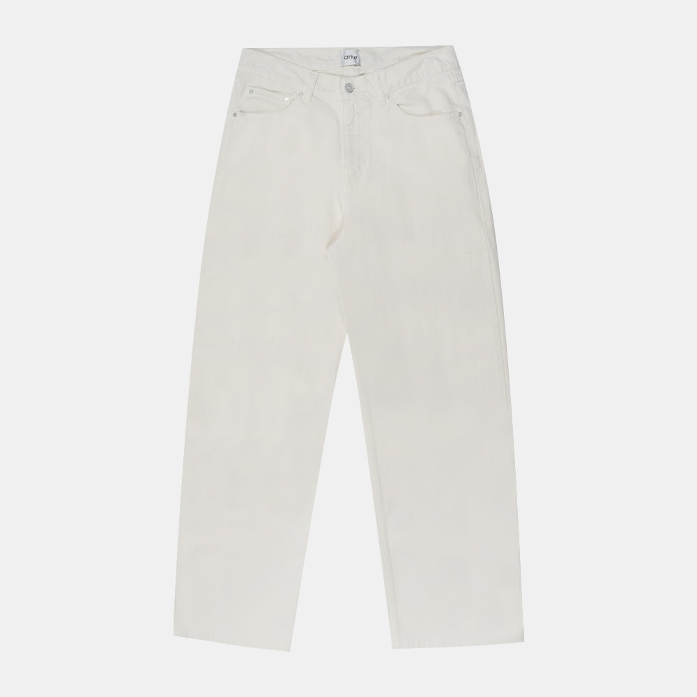 Arte Antwerp Back Pocket Graphic Pants Cream Aw25-080p