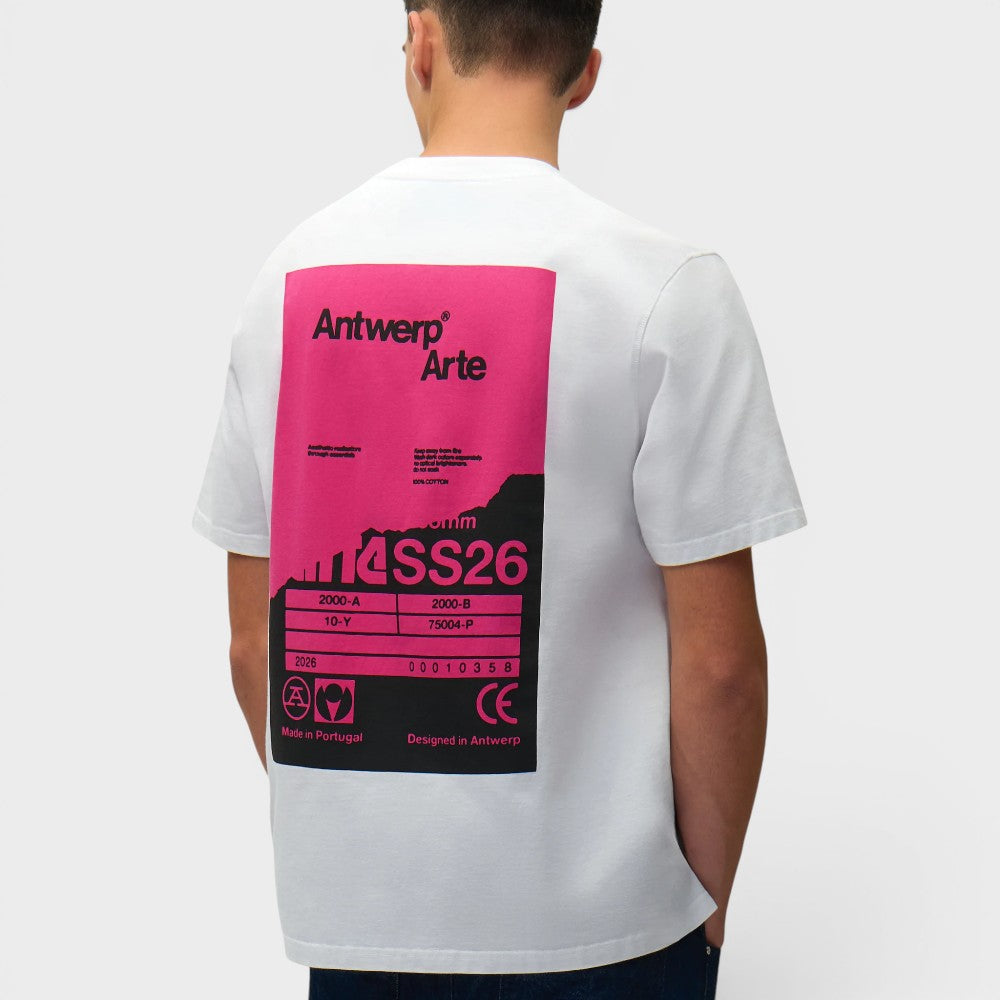 Arte Antwerp Back Poster T-shirt White Ss26-099t-white