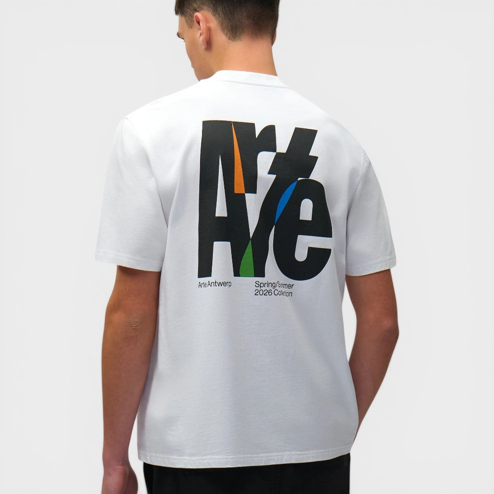 Arte Antwerp Big Logo Back Tshirt White Ss26-141t-white