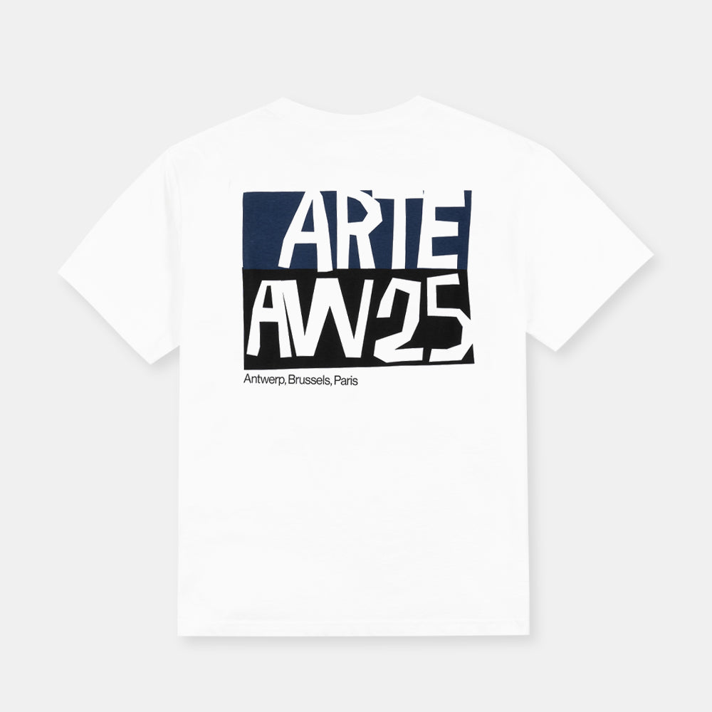 Arte Antwerp Cut Out Print T-shirt White Aw25-221t