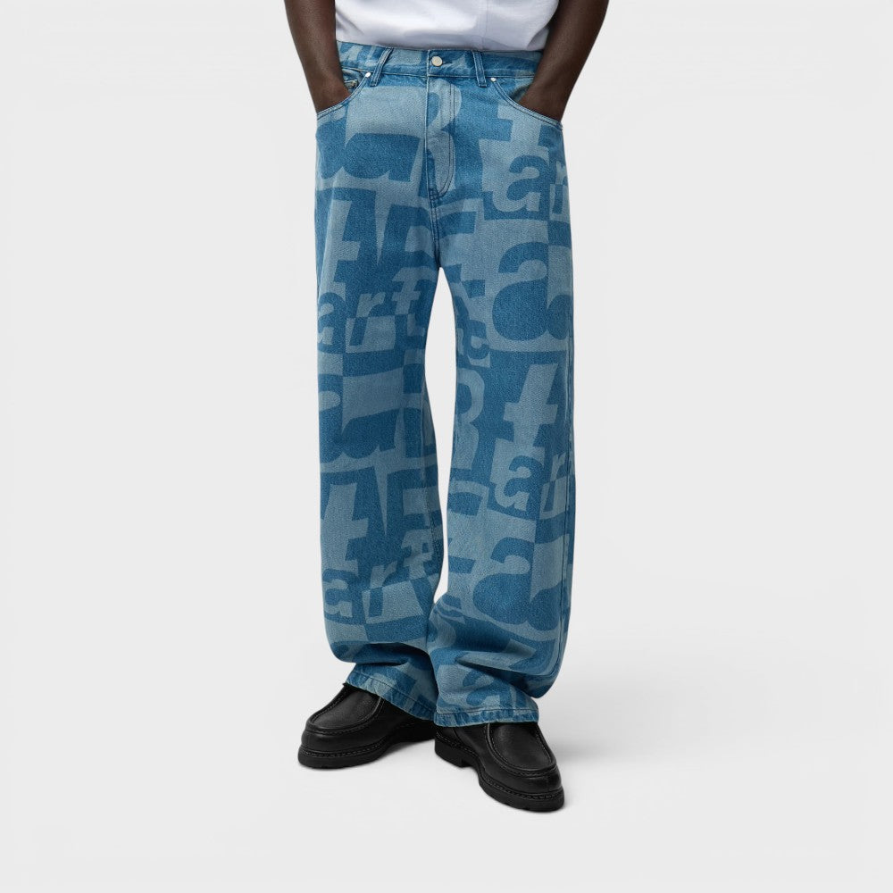 Arte Antwerp Denim Allover Pants Raw Denim Ss26-229p-raw-denim