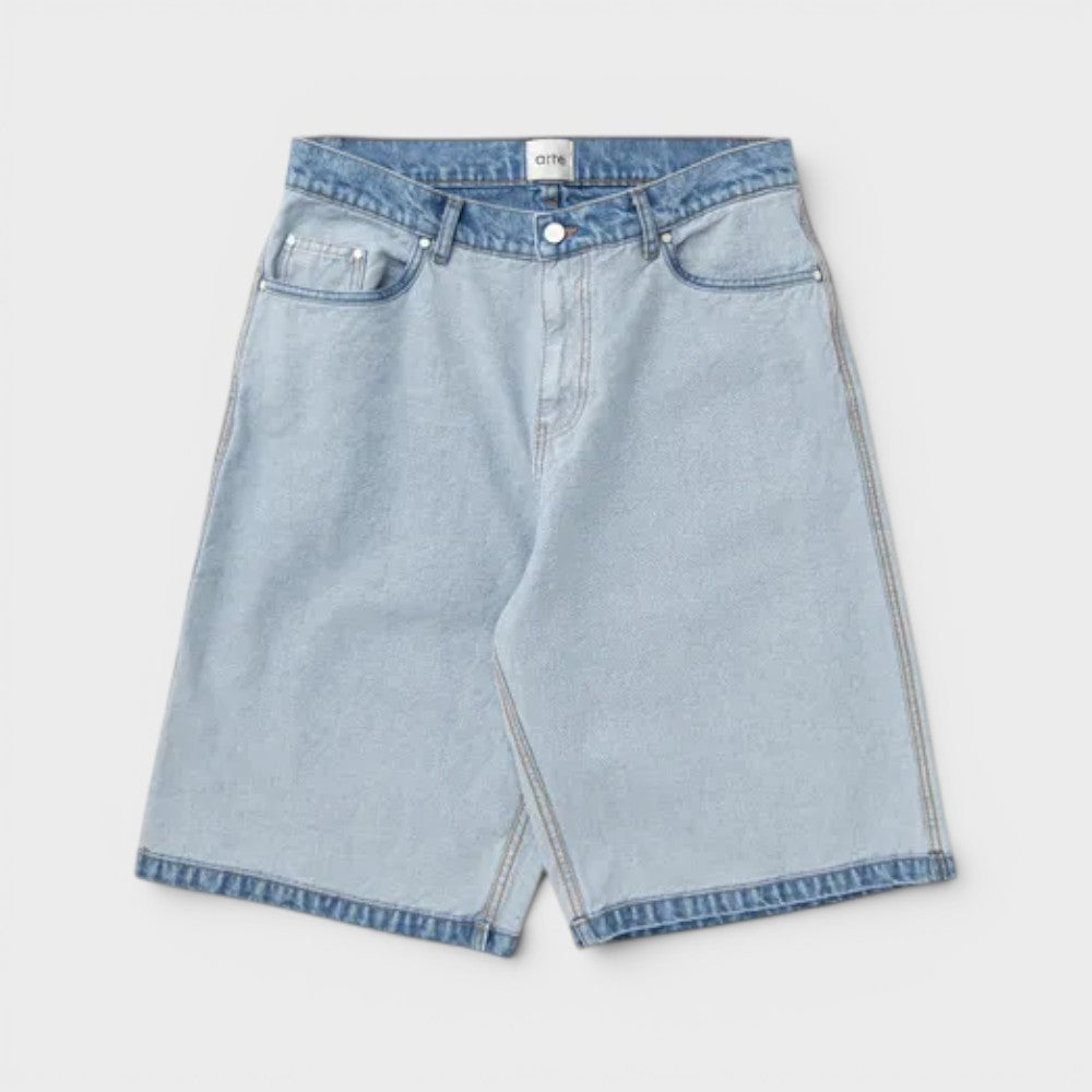 Arte Antwerp Denim Inside/Out Shorts Denim Bleach Ss26-237-sho-denim-bleach