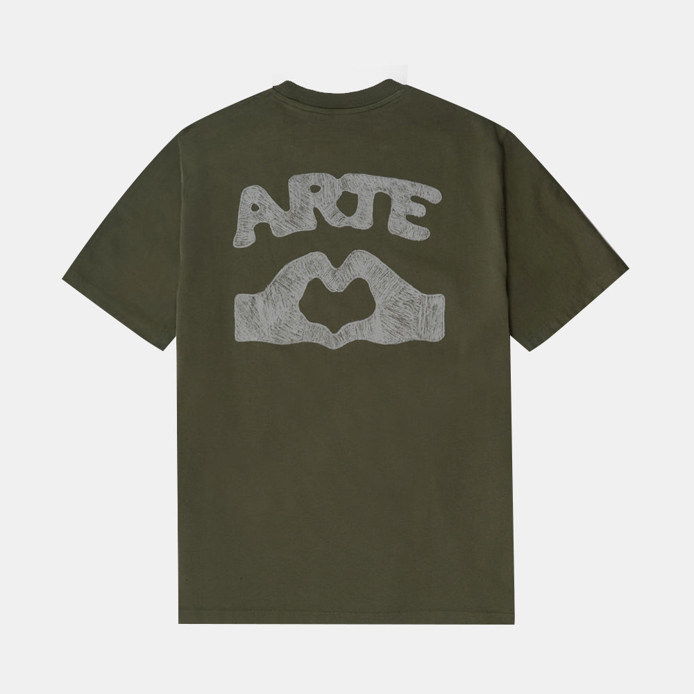 Arte Antwerp Diels Stitch T-shirt Green Aw25-094t