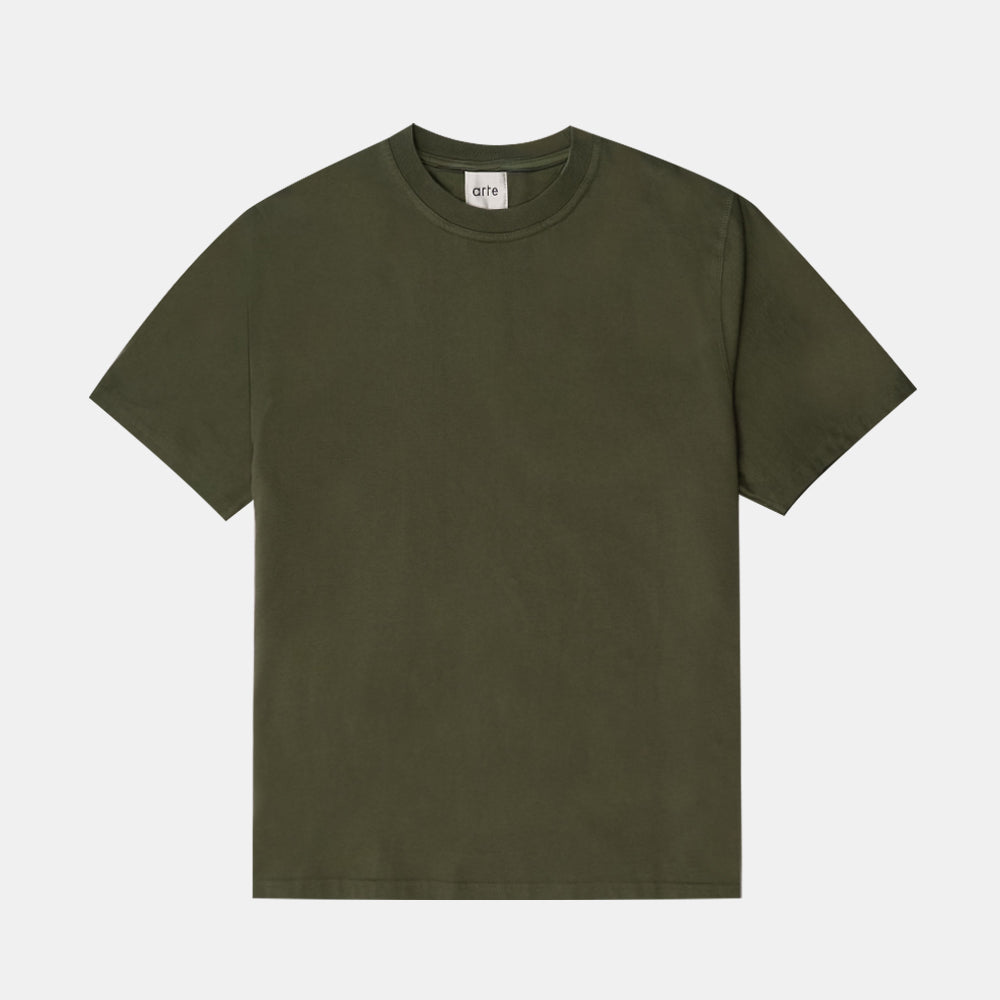 Arte Antwerp Diels Stitch T-shirt Green Aw25-094t