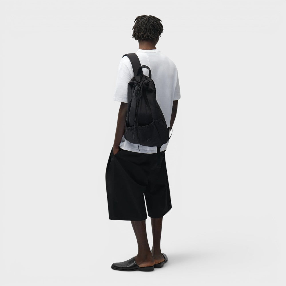 Arte Antwerp Drawstring Nylon Backpack Black Ss26-223ac-black