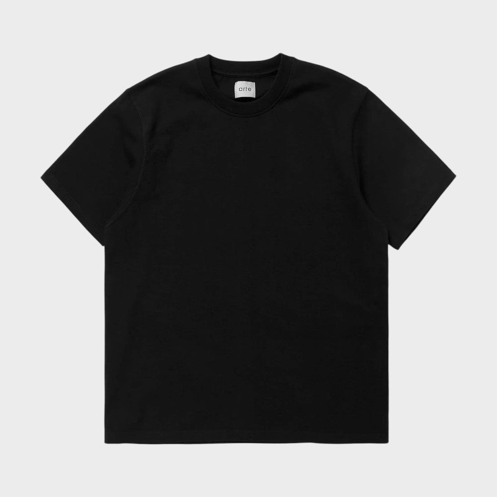 Arte Antwerp Faded Back Print T-shirt Black Ss26-142t-black