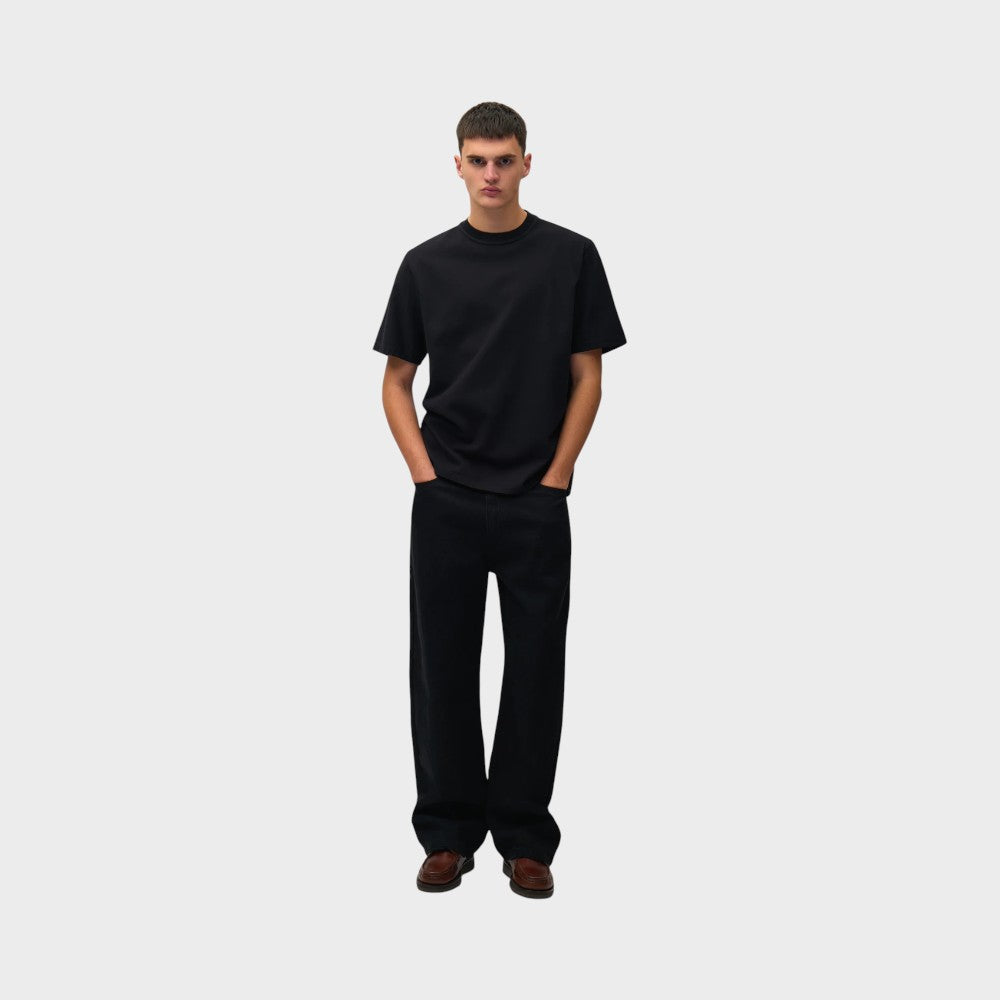 Arte Antwerp Faded Back Print T-shirt Black Ss26-142t-black