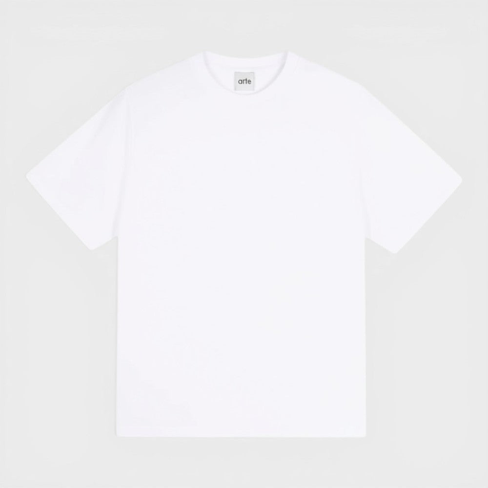 Arte Antwerp Faded Back Print T-shirt White Ss26-142t-white