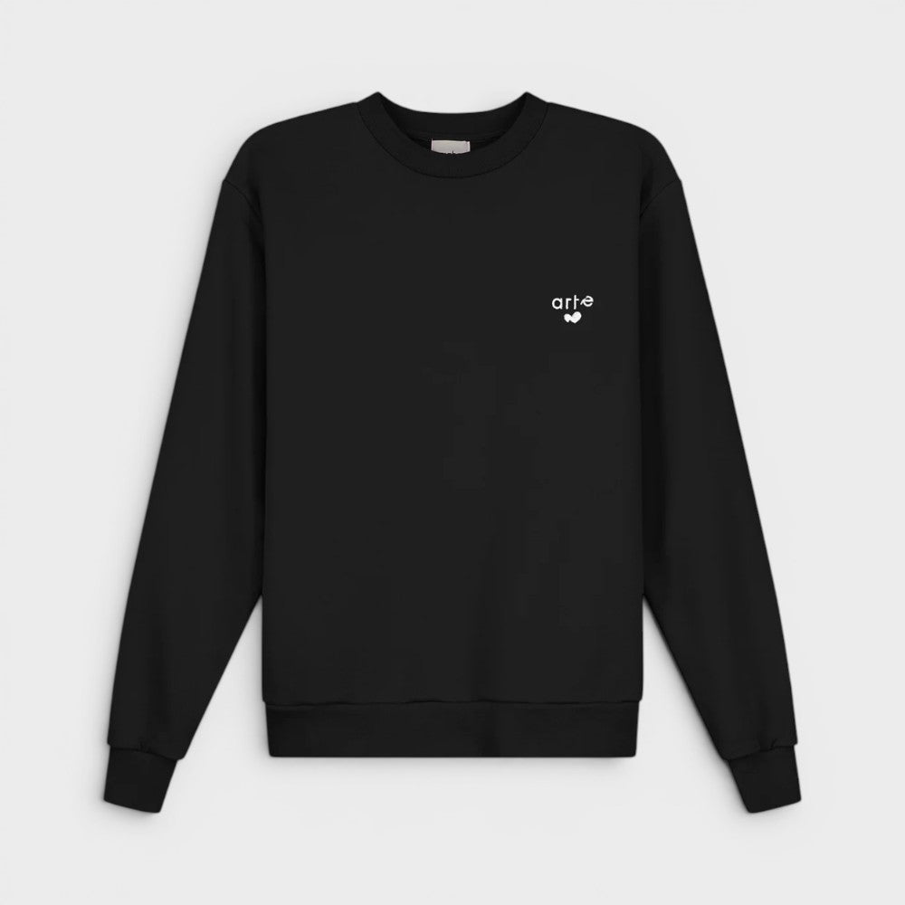 Arte Antwerp Heart Logo Crewneck Black Ss26-164c-black