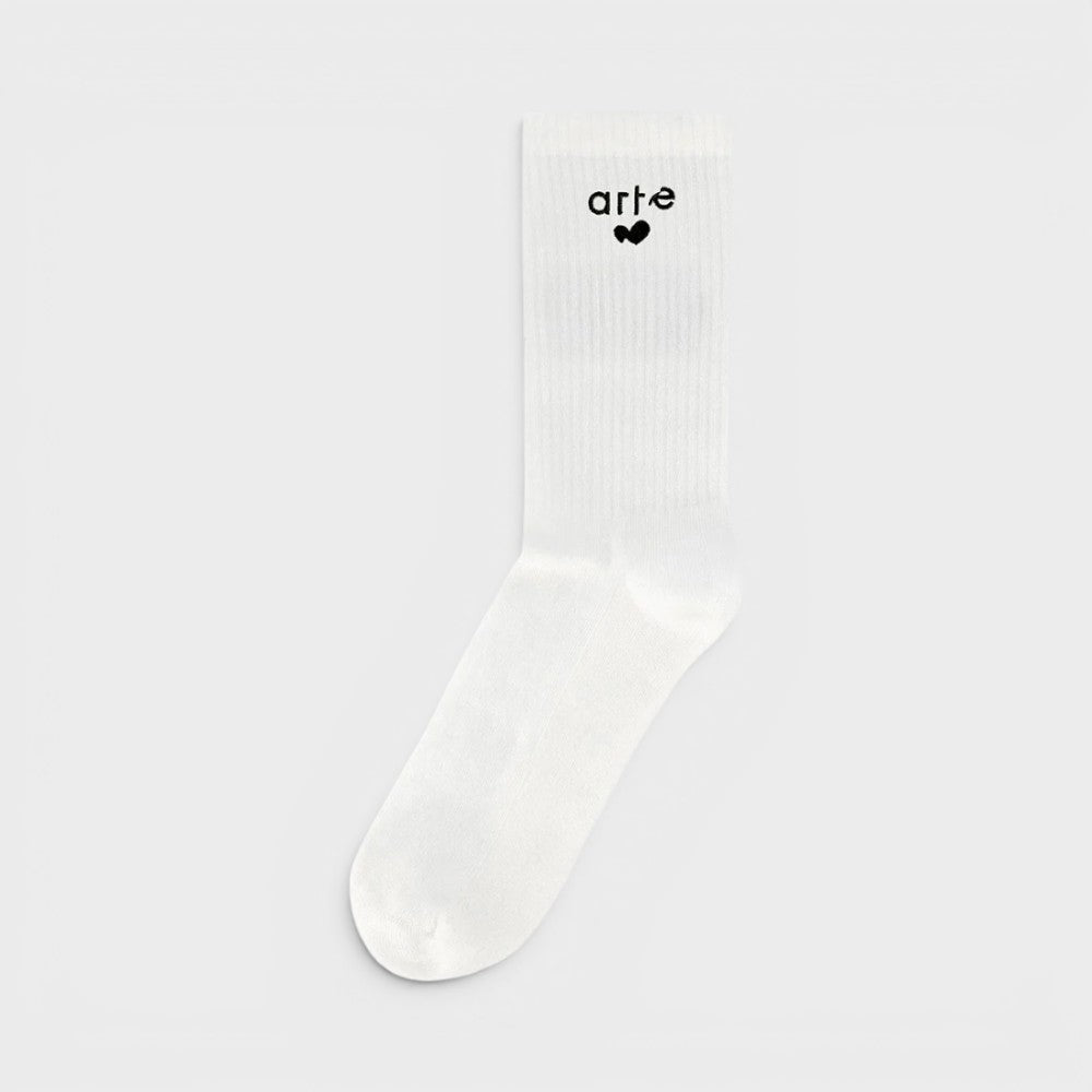 Arte Antwerp Heart Logo Socks White Ss26-198m-white
