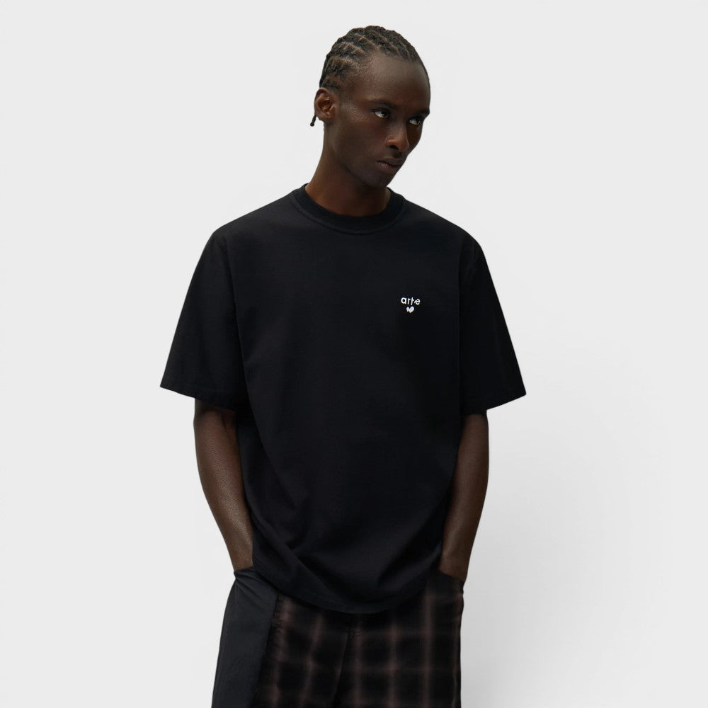 Arte Antwerp Heart Logo T-shirt Black Ss26-125t-black