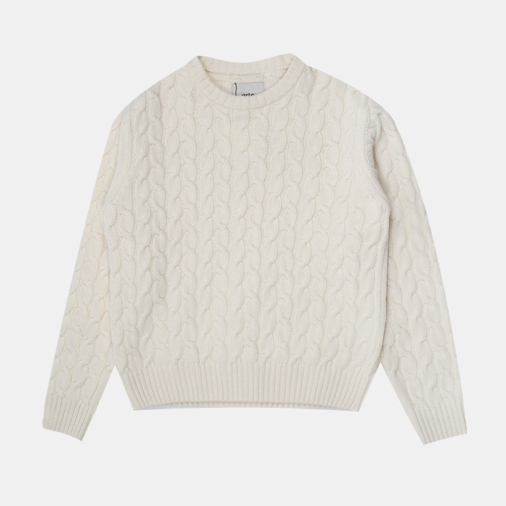 Arte Antwerp Knit Sweater Cream Aw25-135k