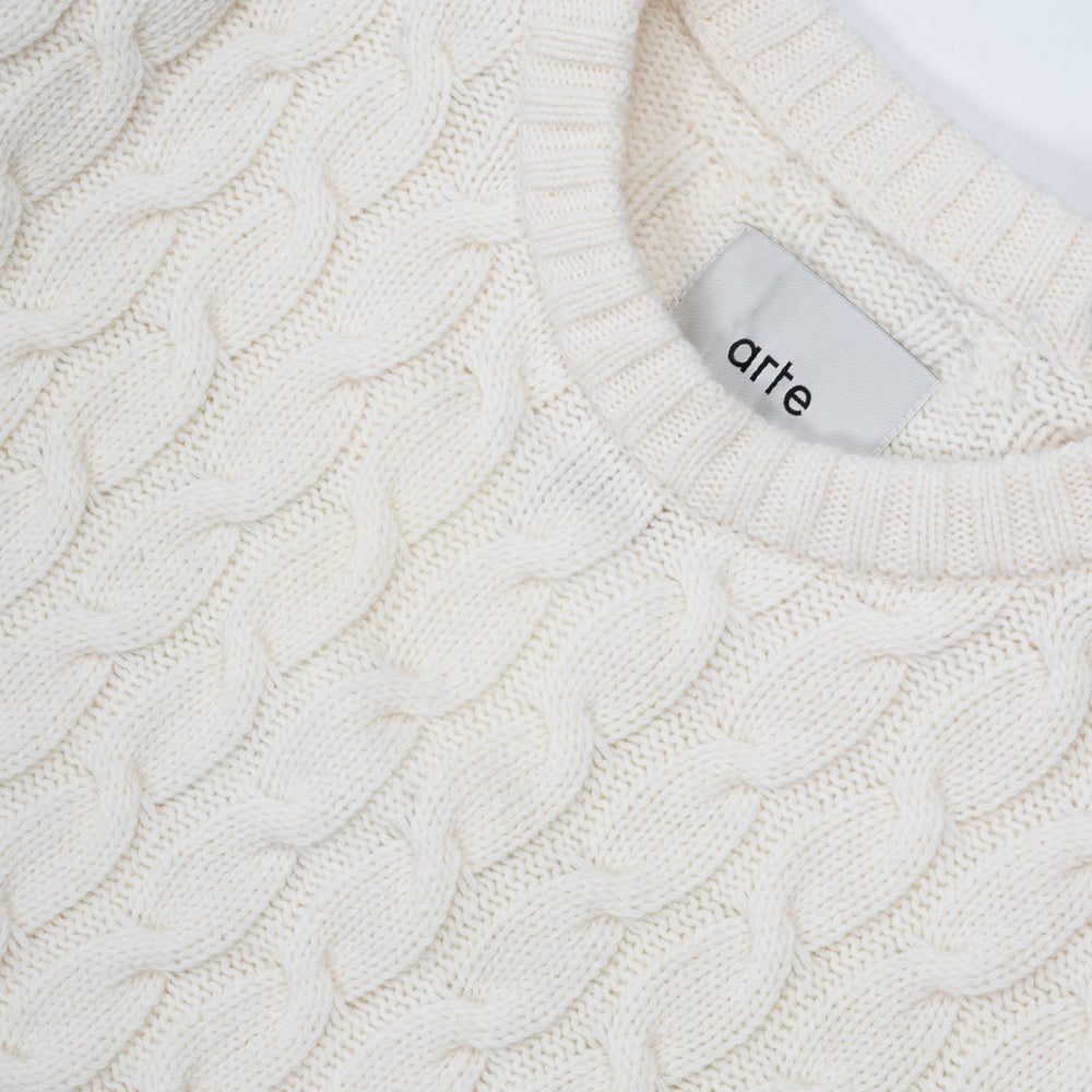 Arte Antwerp Knit Sweater Cream Aw25-135k