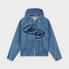 Arte Antwerp Split Logo Denim Hood Jacket Navy SS26-227J-NAVY