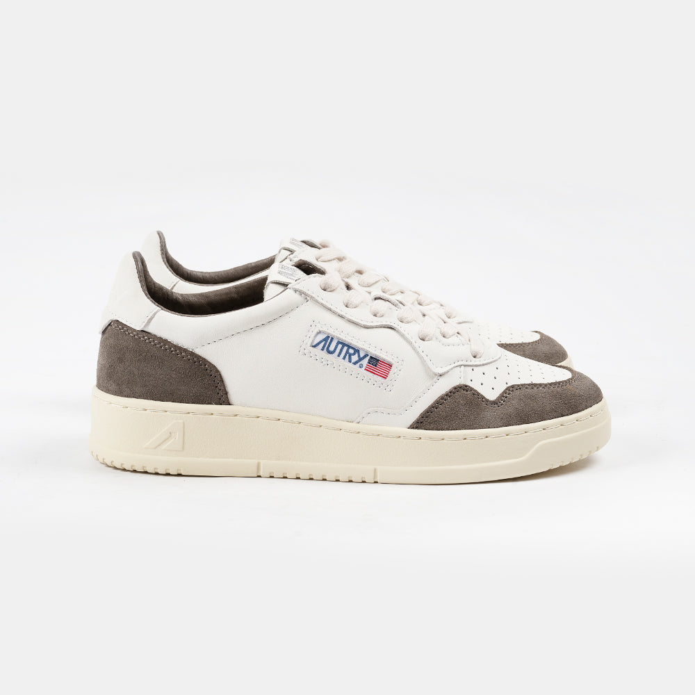 Autry Medalist Low Goat/Suede Wht/Morel Aulm-gs45