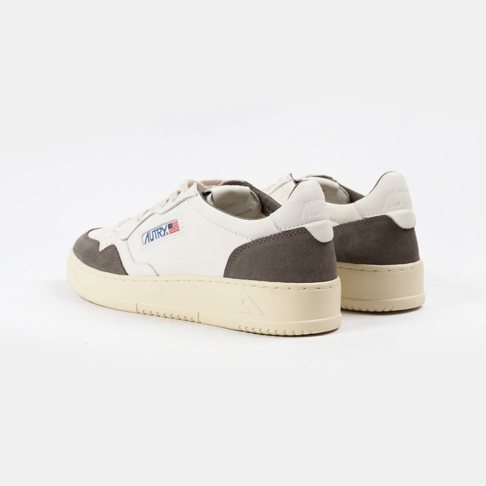 Autry Medalist Low Goat/Suede Wht/Morel Aulm-gs45