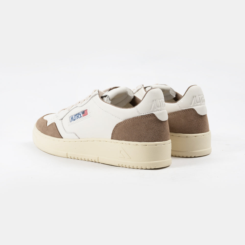 Autry Medalist Low Goat/Suede Wht/Tobacco Aulm-gs43