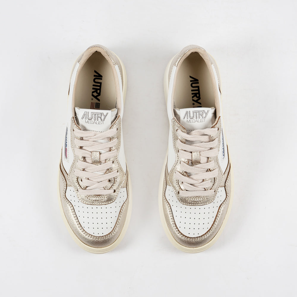 Autry Medalist Low Leat/Leat Wht/Platinum Aulw-wb16