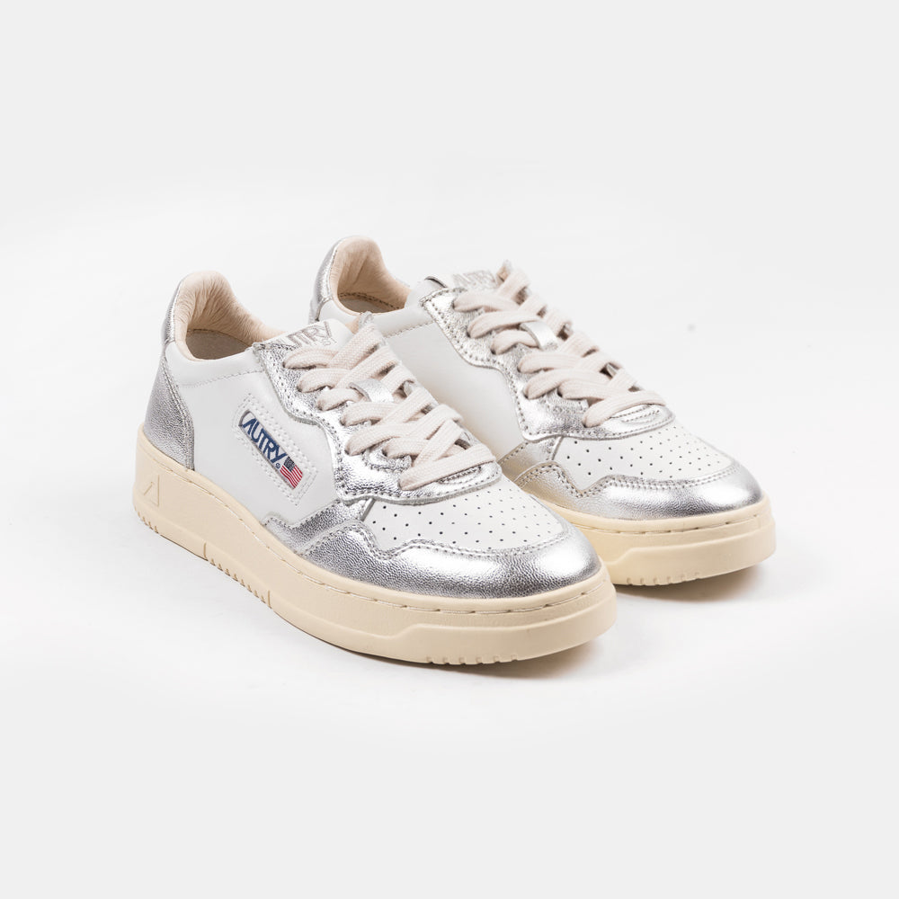 Autry Medalist Low Leat/Leat Wht/Silver Aulw-wb18