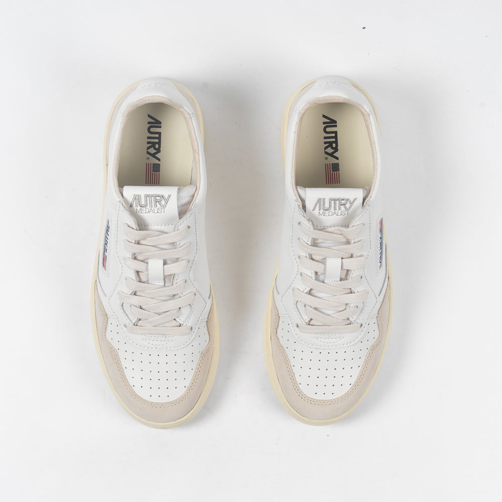 Autry Medalist Low Leat/Suede White Aulm-ls33