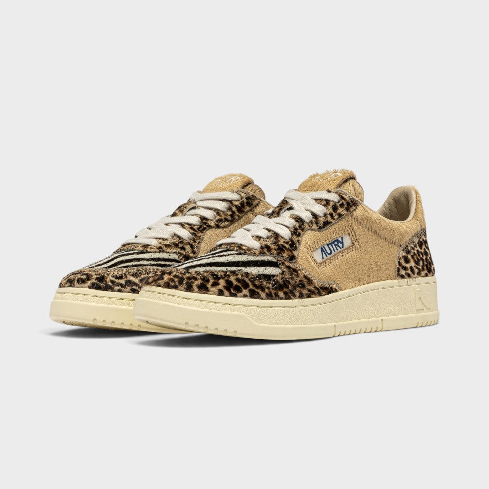 Autry Medalist Low Leopard Zebra Ivory Aulw-ja02