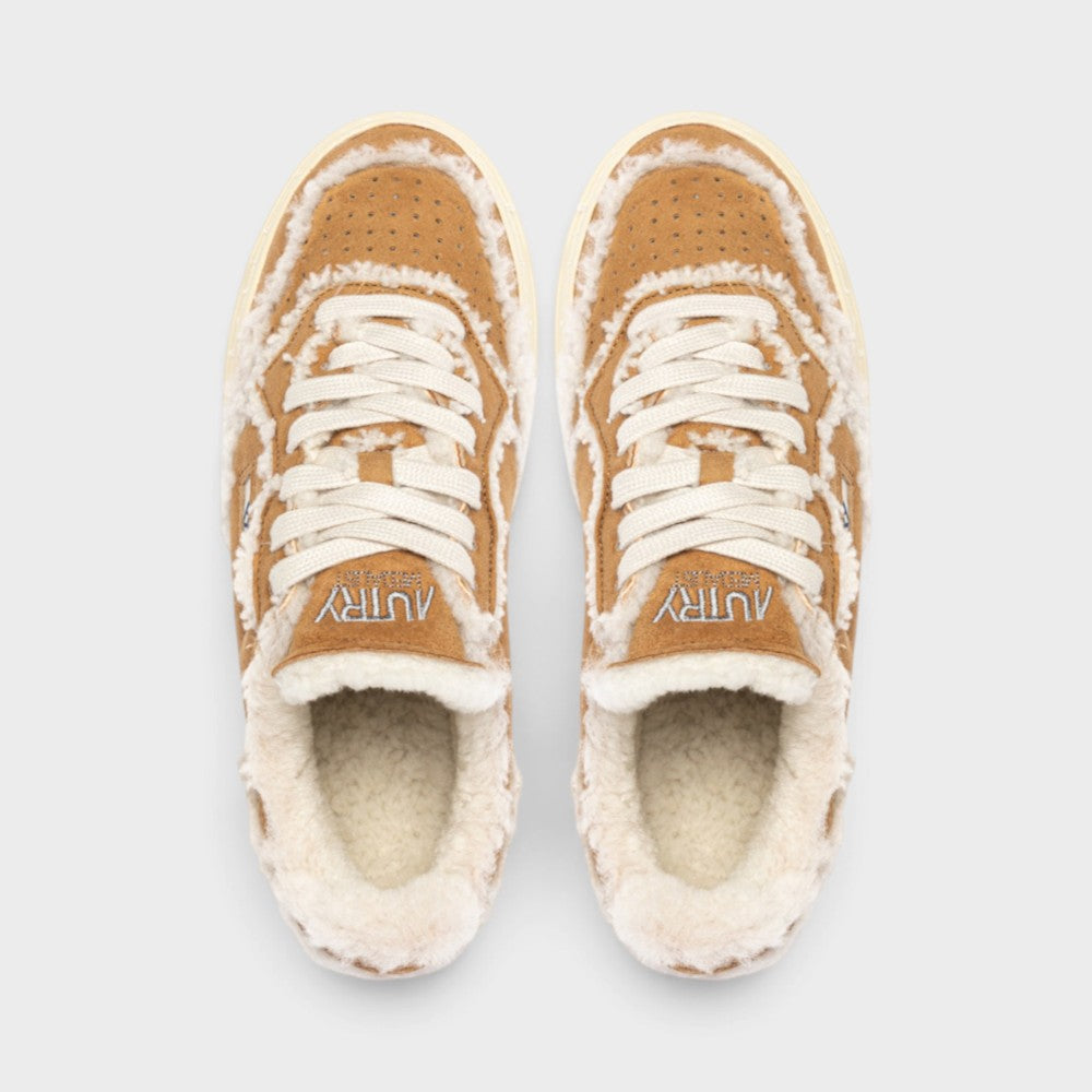 Autry Medalist Low Shearling Cognac Aulw-gx01