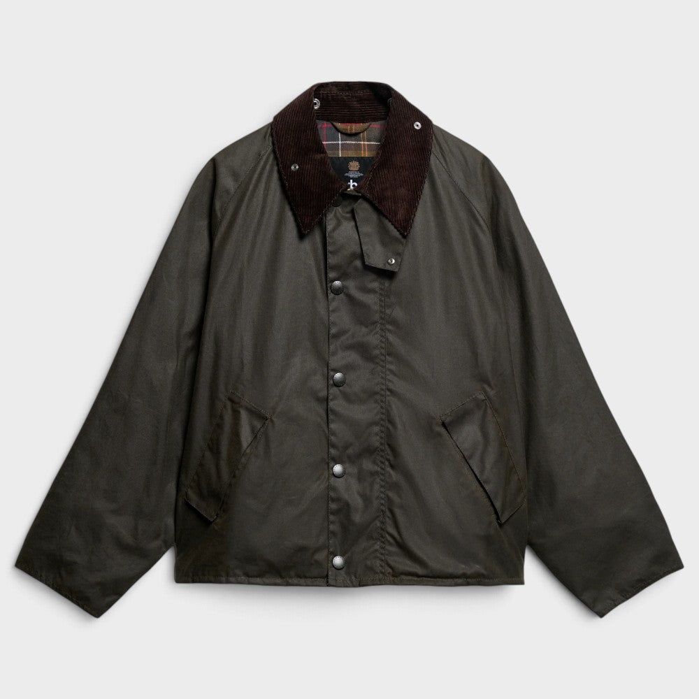 Barbour Os Transport Wax Jacket Olive Mwx1678ol51