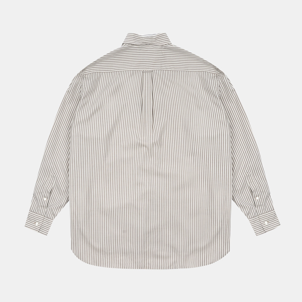 Beams+ B.d. Classic Fit Ls Stripe Brown 38111158139