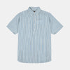 Beams+ Bd Pullover Classic Fit Ss Blue Stripe 38010164139