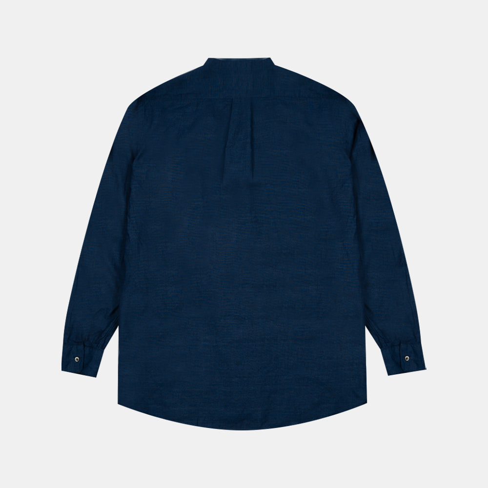 Beams+ Band Collar Indigo Chambray Indigo 38110442139