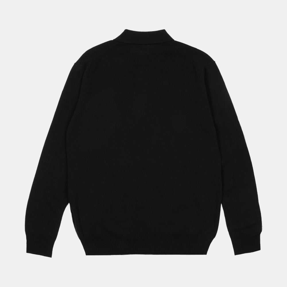 Beams+ Knit Polo 12g Black 38120005156