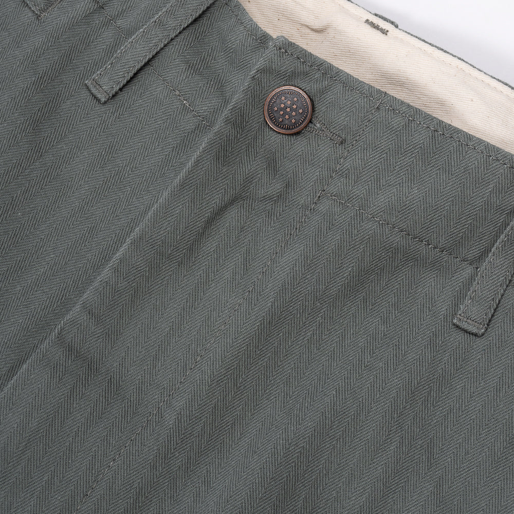 Beams+ Mil Trousers Sage Herringbone 38230126791