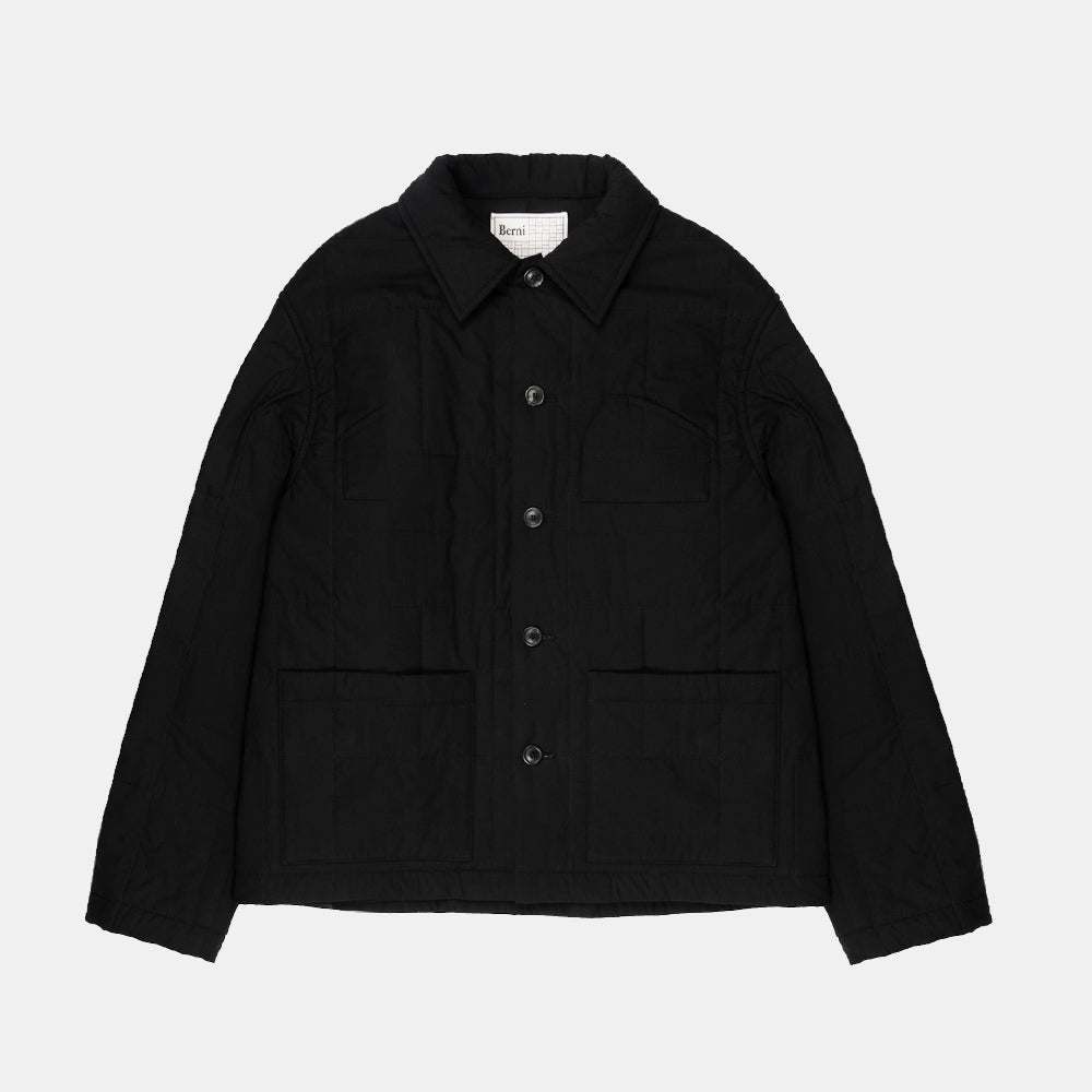 Berni Basketweave Quilt Jacket Black Basketweave Quilt-black