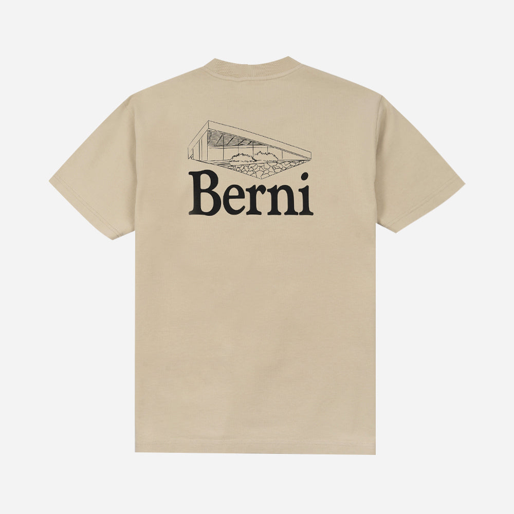 Berni T- Shirt Landmark Tee Limestone Landmark Tee -limestone