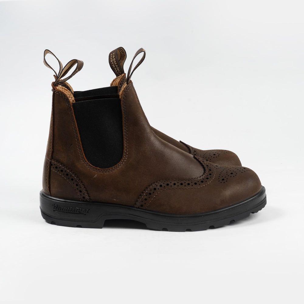 Blundstone Elastic Sided Boot Rustic Brown Brogue 2444