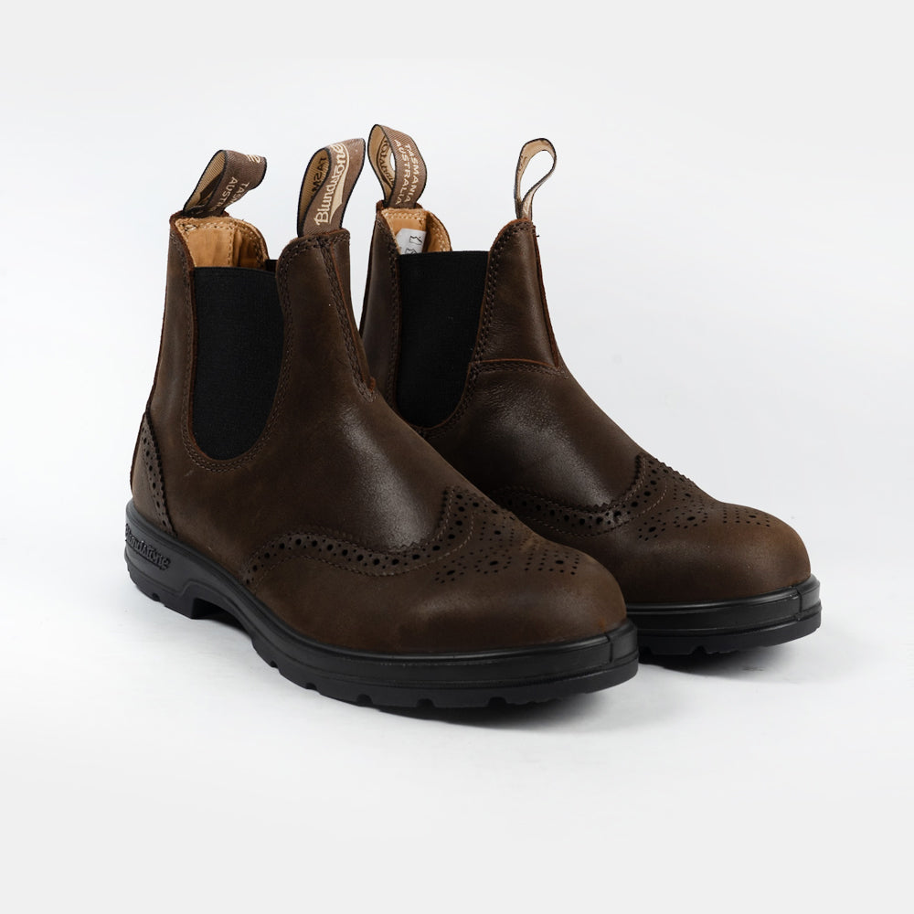 Blundstone Elastic Sided Boot Rustic Brown Brogue 2444