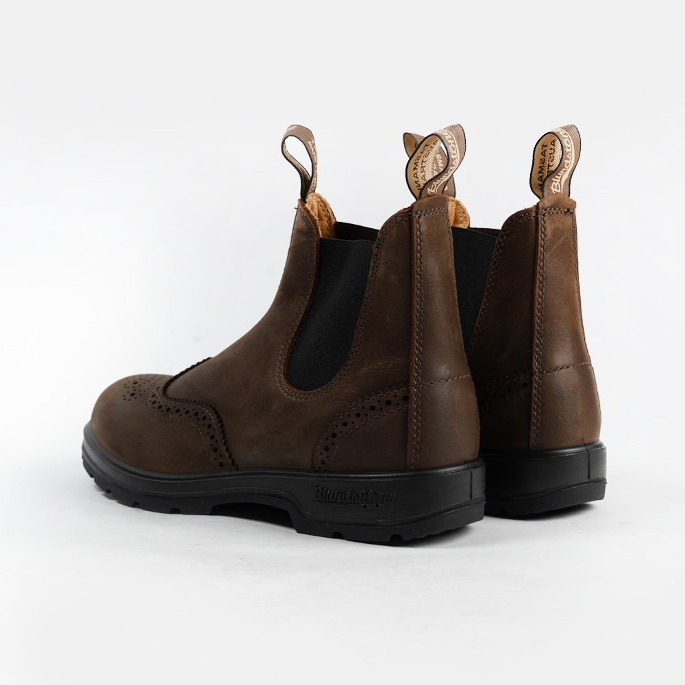 Blundstone Elastic Sided Boot Rustic Brown Brogue 2444