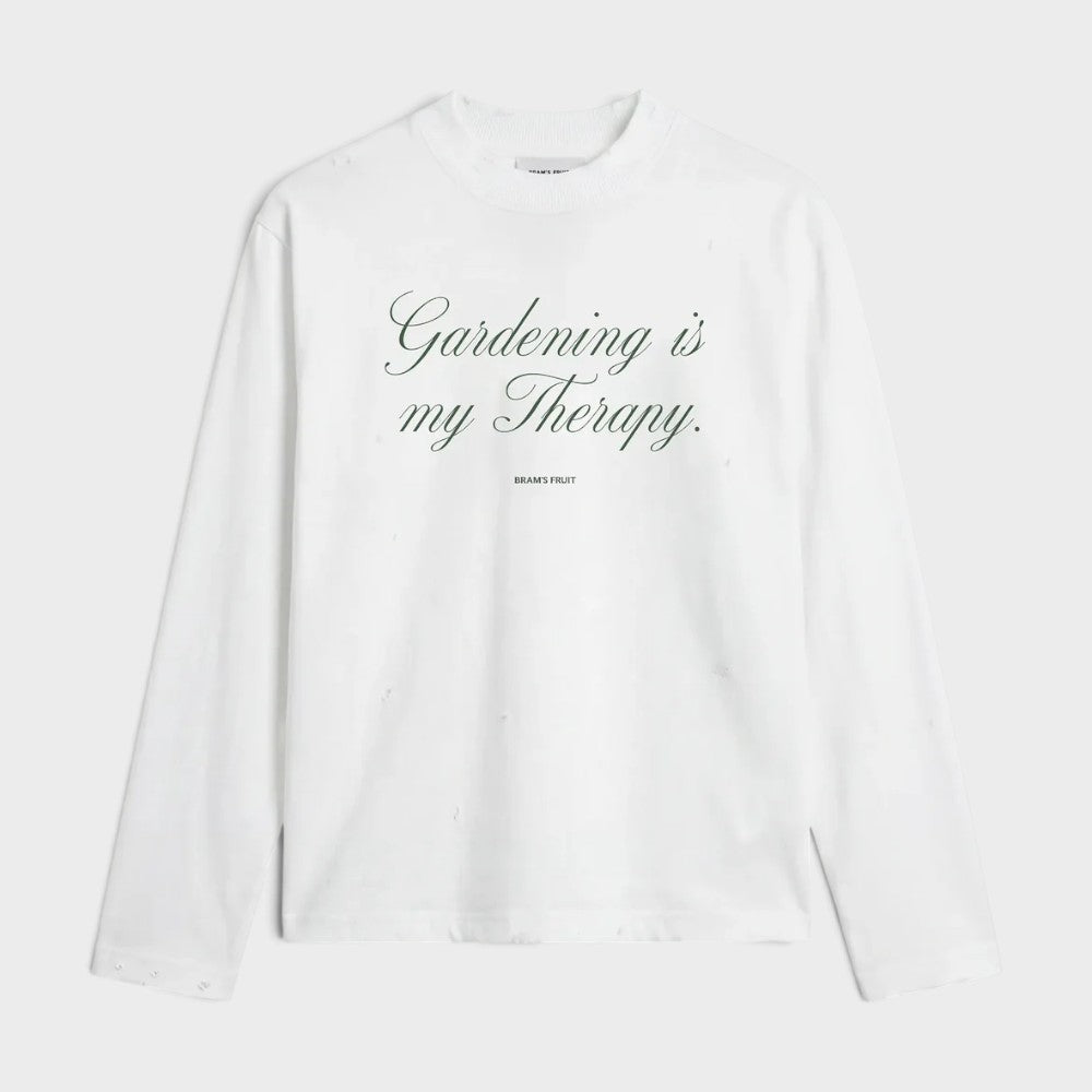 Bram's Fruit Distressed Quote Ls Tshirt White Fw26-2090-white