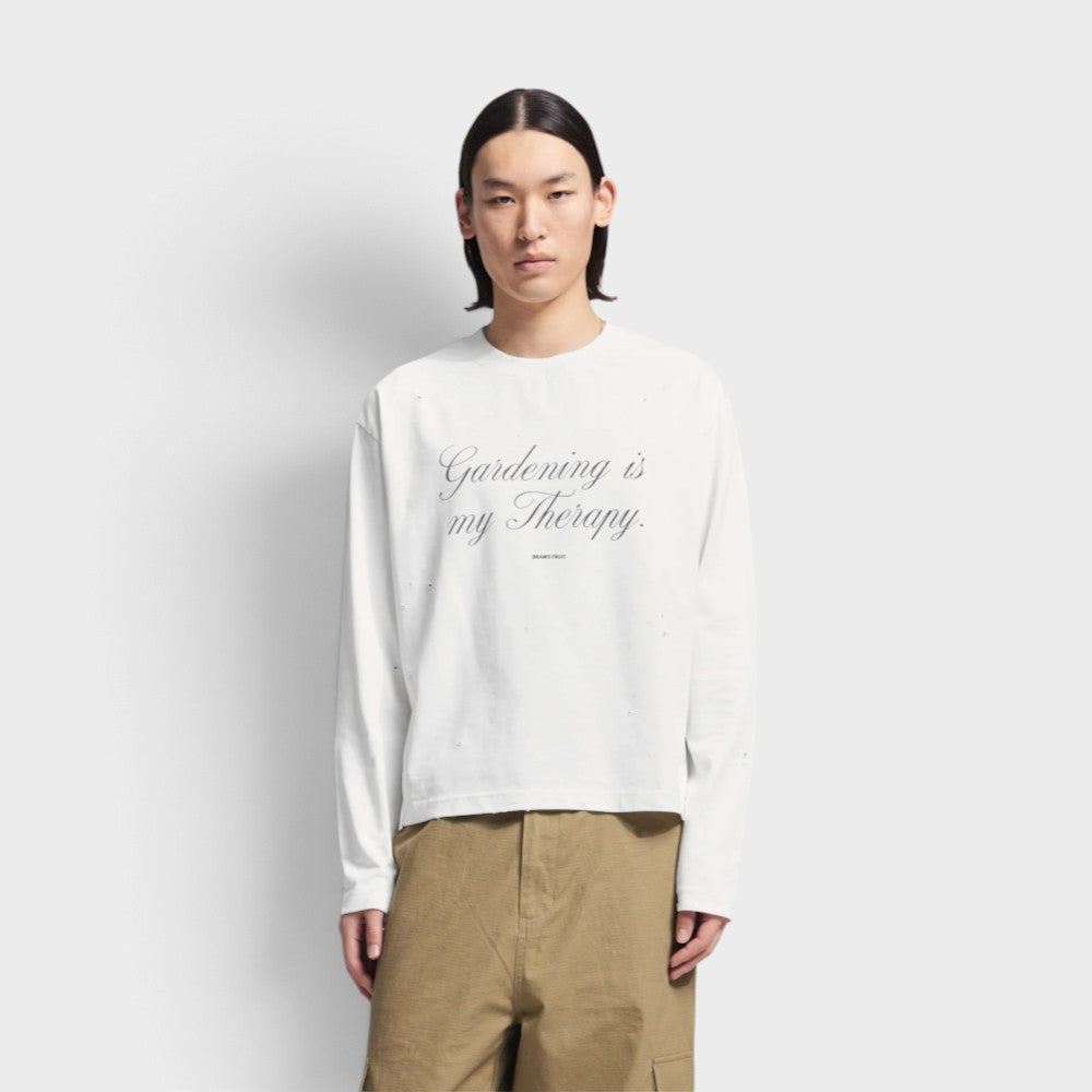 Bram's Fruit Distressed Quote Ls Tshirt White Fw26-2090-white