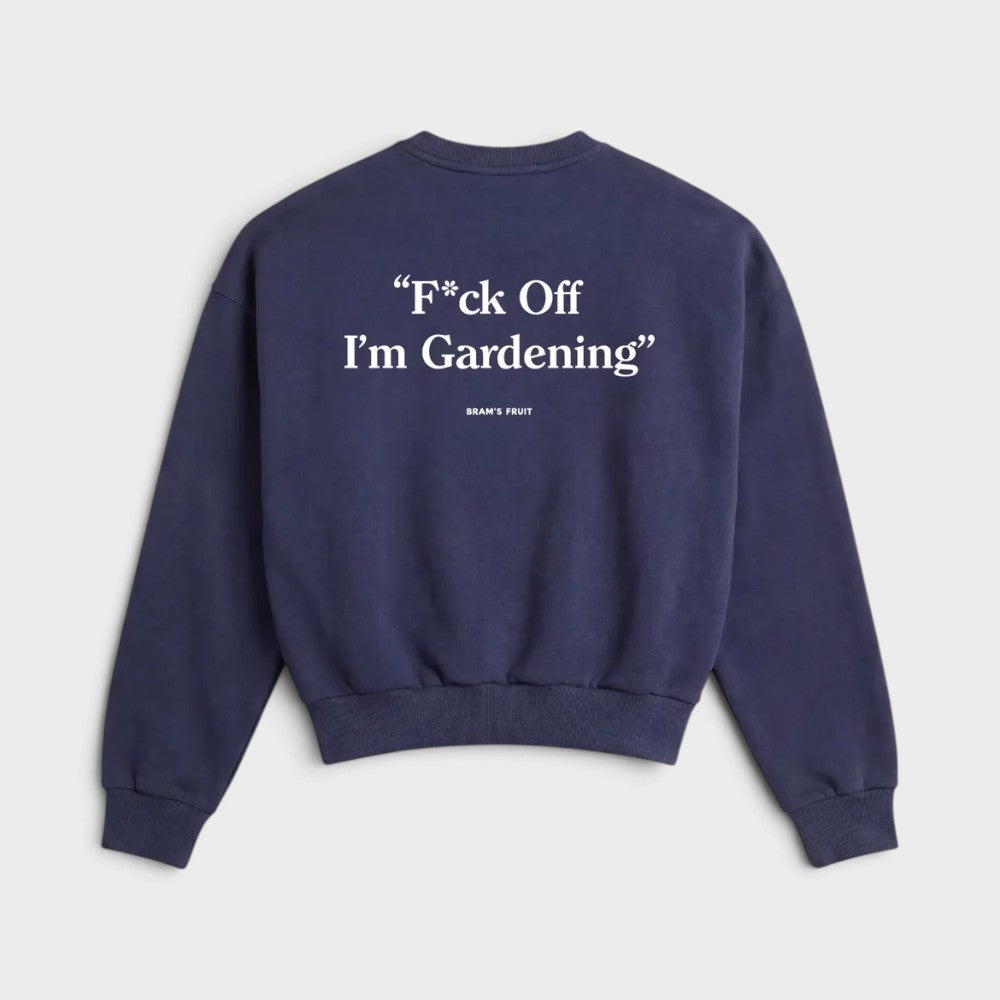 Bram's Fruit Fck Off Im Gardening Crewneck Navy 1243-navy