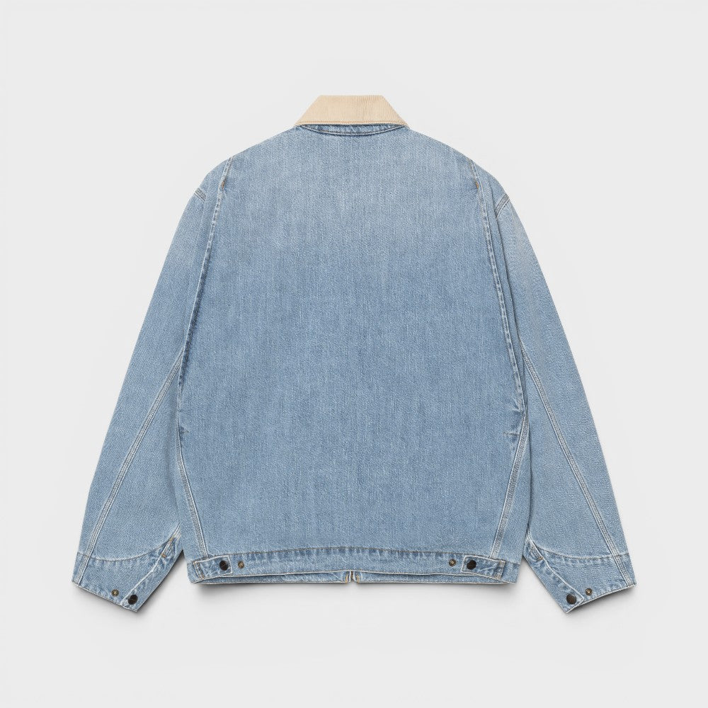 Carhartt Wip Og Detroit Jacket Blue Dusty H Brown Burst Washed I036593-2xn-ur